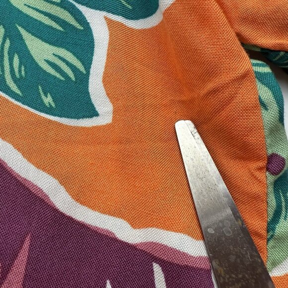 KS Island Mens 2XL Tall Orange Palm Frond Hawaiian Short Sleeve Shirt - Picture 6 of 8